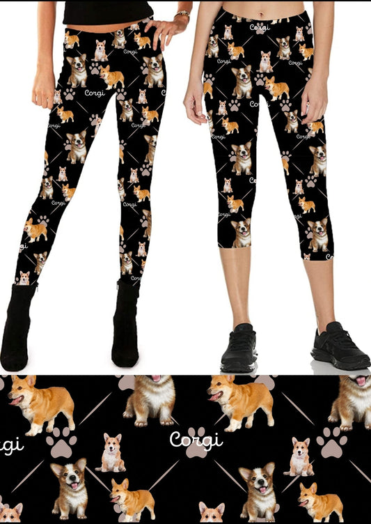 Corgi Leggings,Capris, Lounge Pants, Joggers and shorts