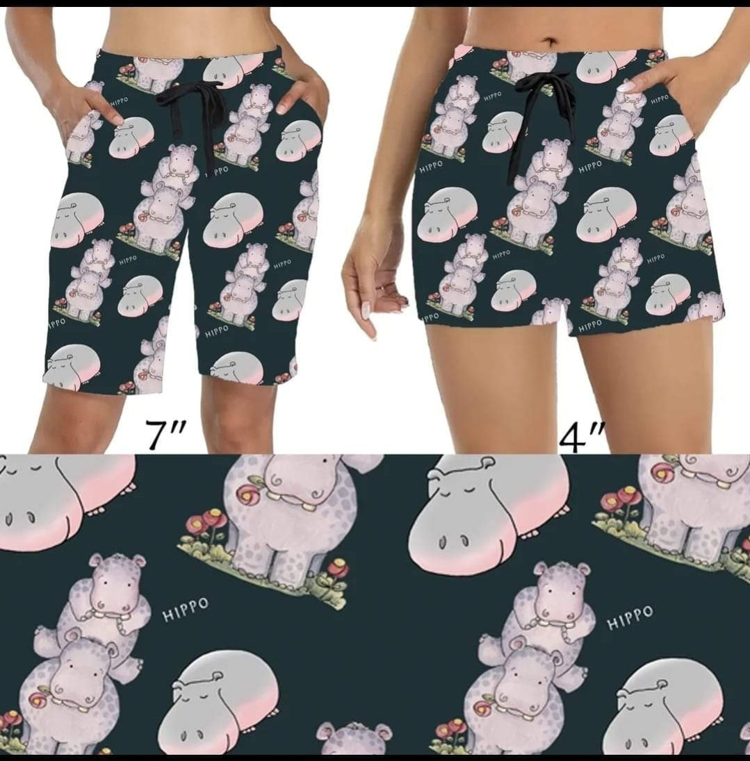 Hippos Leggings,Capris, Lounge Pants, Joggers and shorts