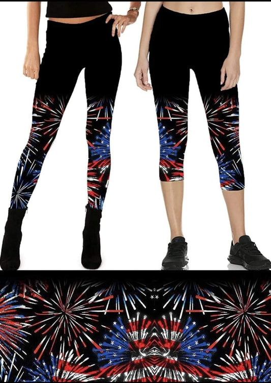 Fireworks Leggings,Capris, Lounge Pants, Joggers and shorts  Preorder #0323