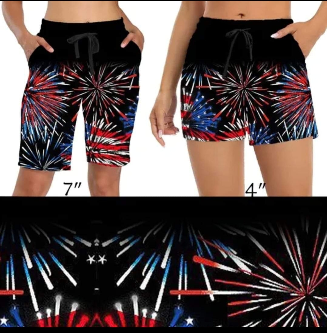 Fireworks Leggings,Capris, Lounge Pants, Joggers and shorts