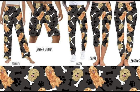 Golden Retriever Leggings,Capris, Lounge Pants, Joggers and shorts