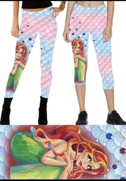 Mermaid leggings and shorts