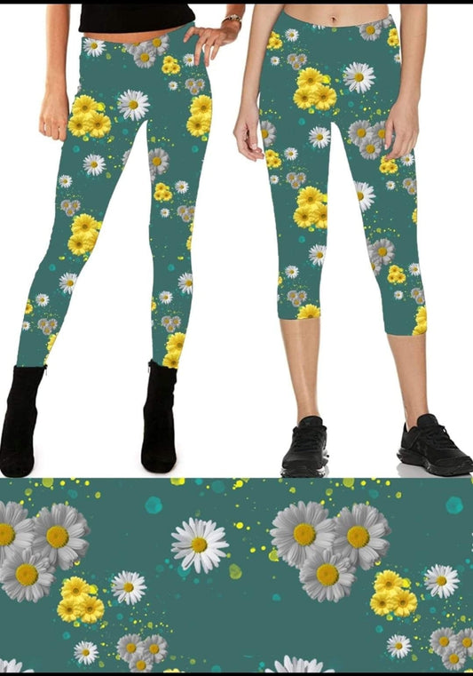 Daisy Leggings,Capris, Lounge Pants, Joggers and shorts