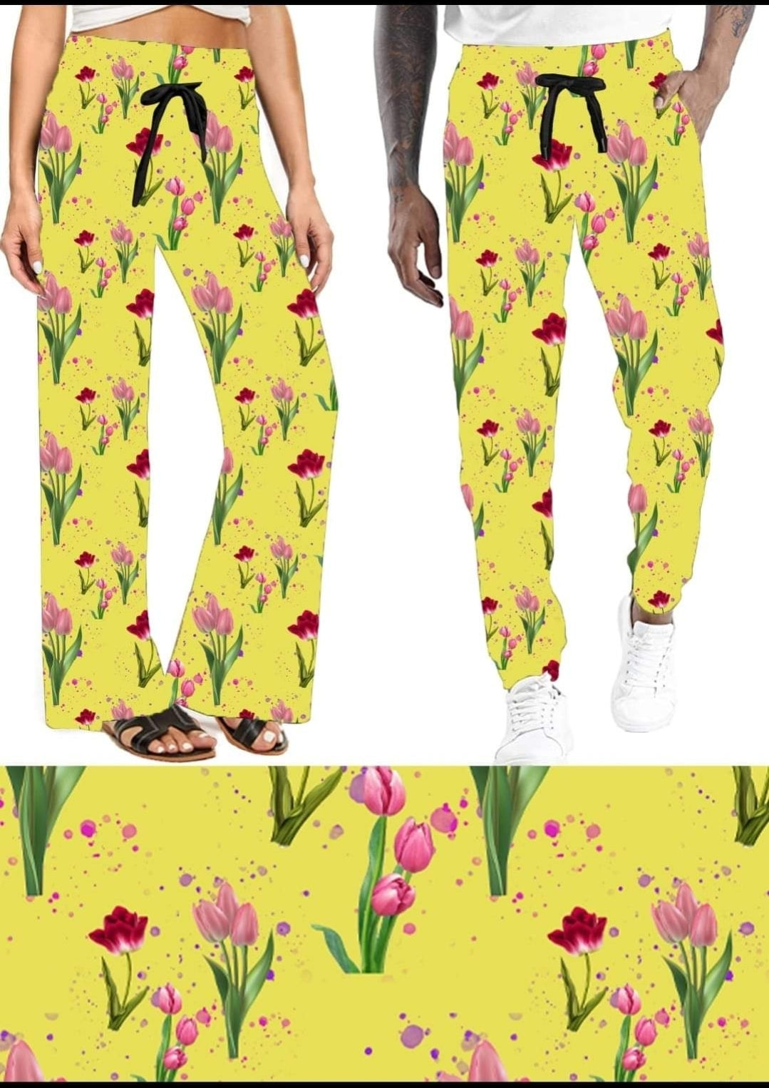 Tulips Leggings,Capris, Lounge Pants, Joggers and shorts