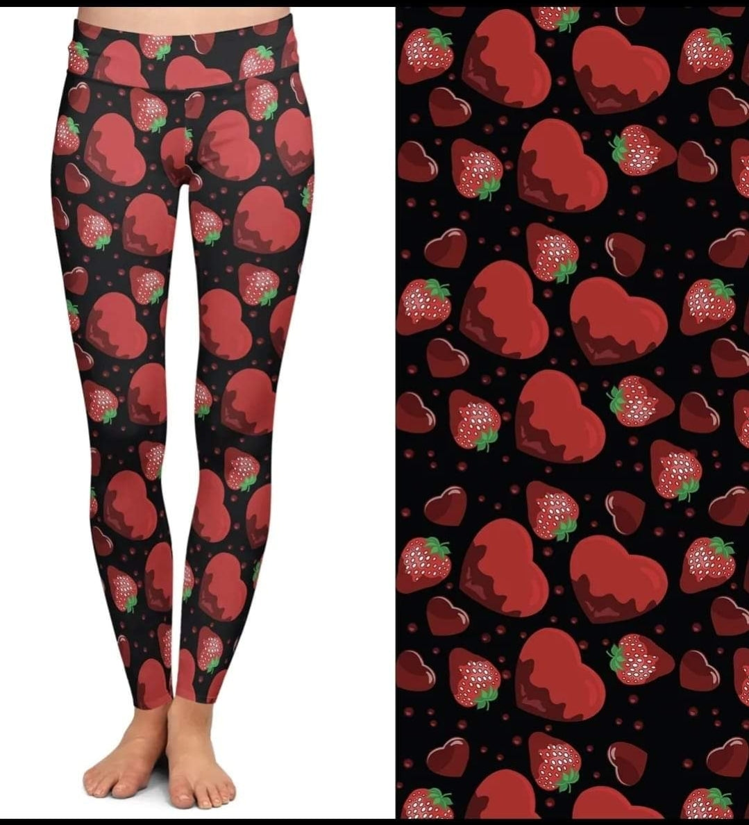 Strawberry Delight Leggings, lounge pants, joggers