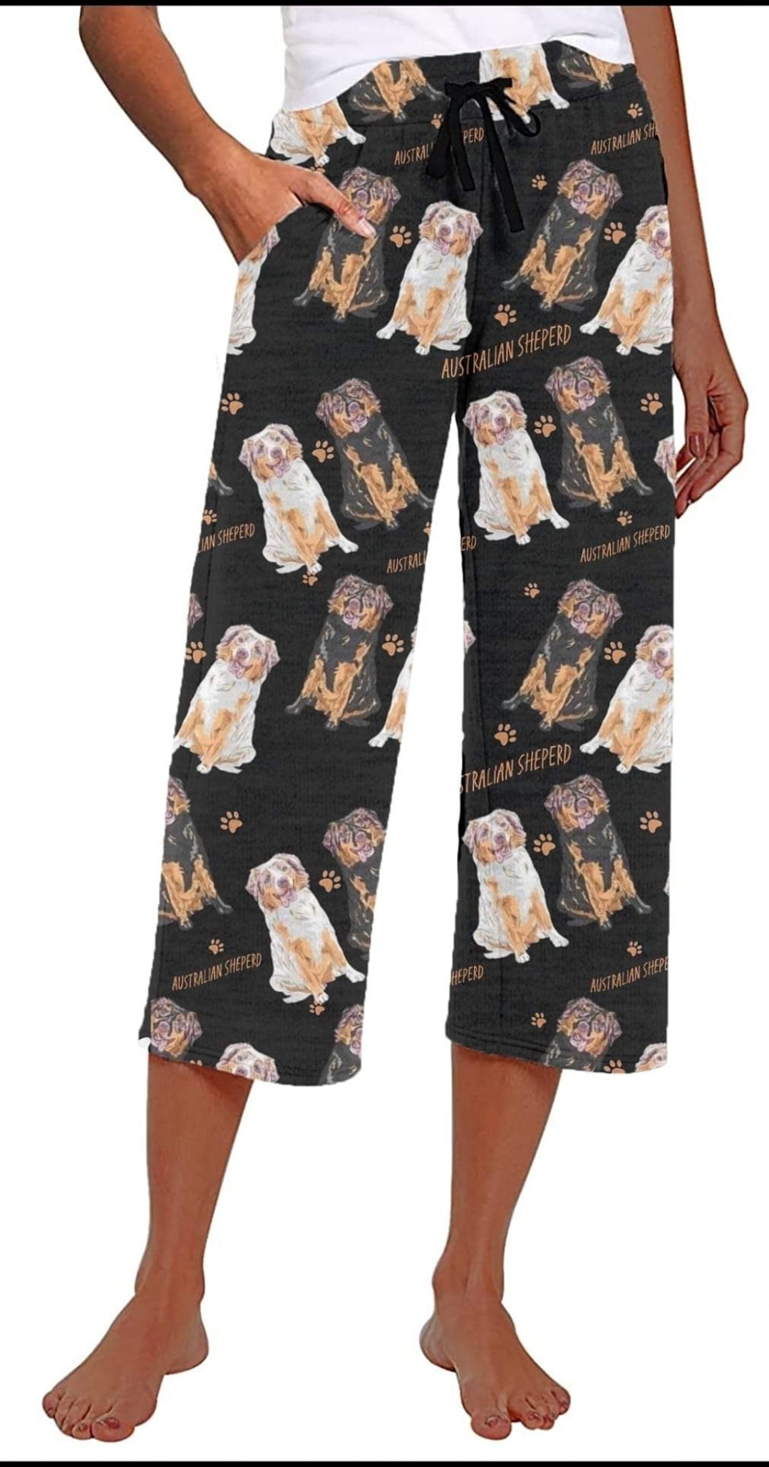 Australian Shepherd Leggings, Capri Joggers and shorts