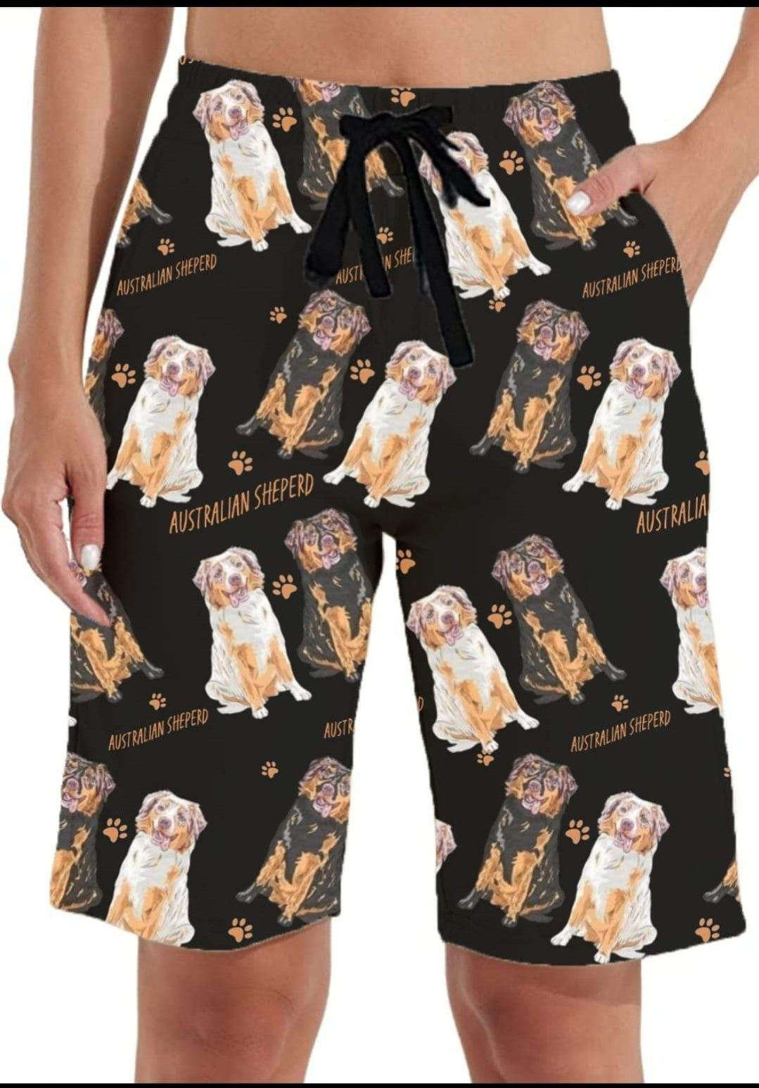 Australian Shepherd Leggings, Capri Joggers and shorts