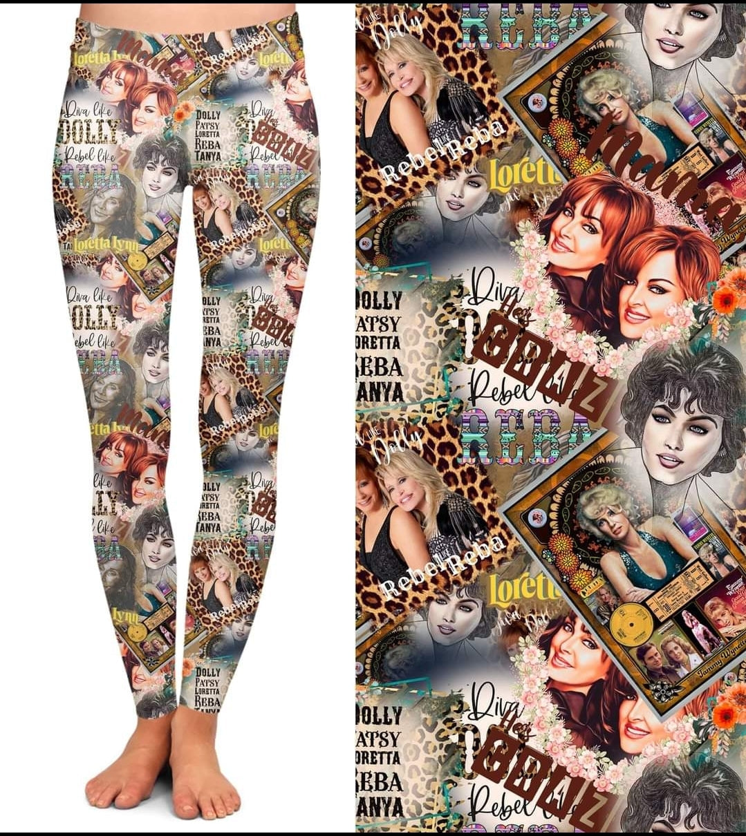 Country Gals leggings,Capris, Lounge Pants, Joggers