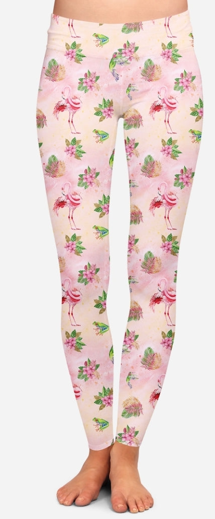 Fancy Flamingo Leggings,Capris, Lounge Pants, Joggers and shorts