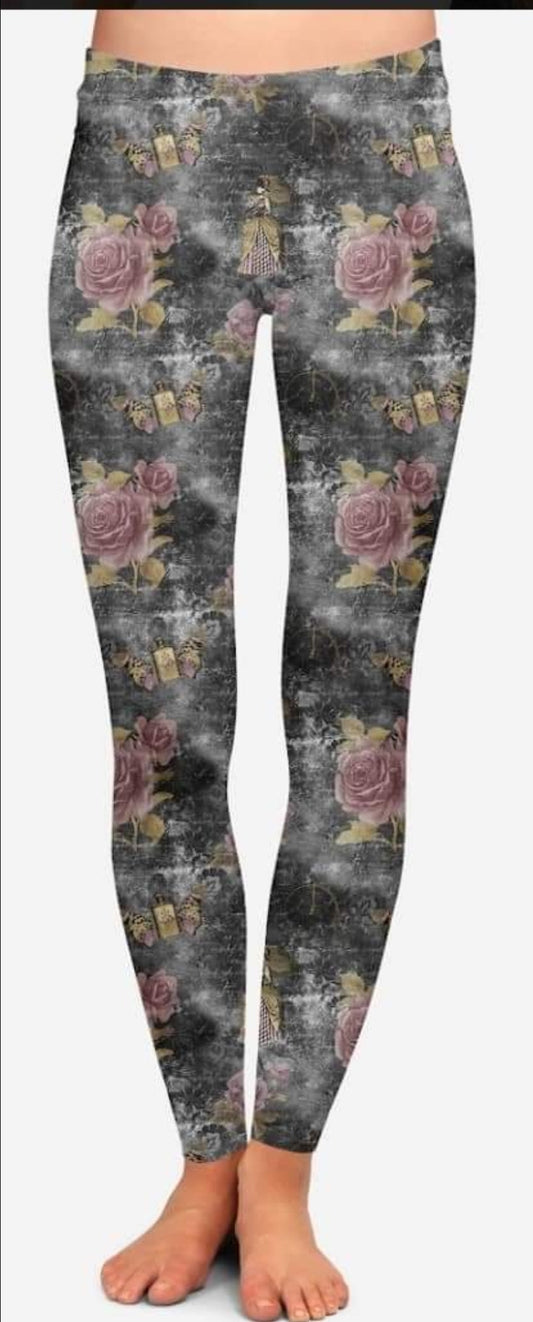 Dark summer rose Leggings,Capris, capris lounge pants, capri joggers and shorts