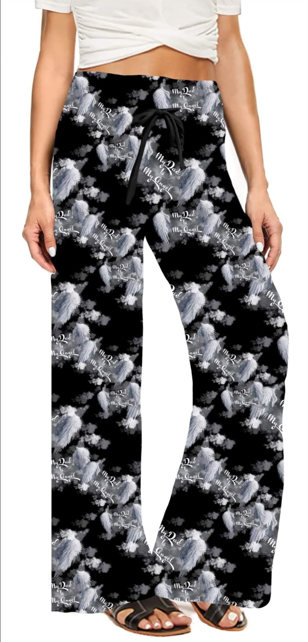 My Dad is my angel leggings capris joggers and loungers kids and adults preorder #0707