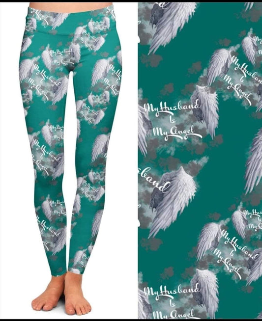 My Husband is my angel leggings capris joggers