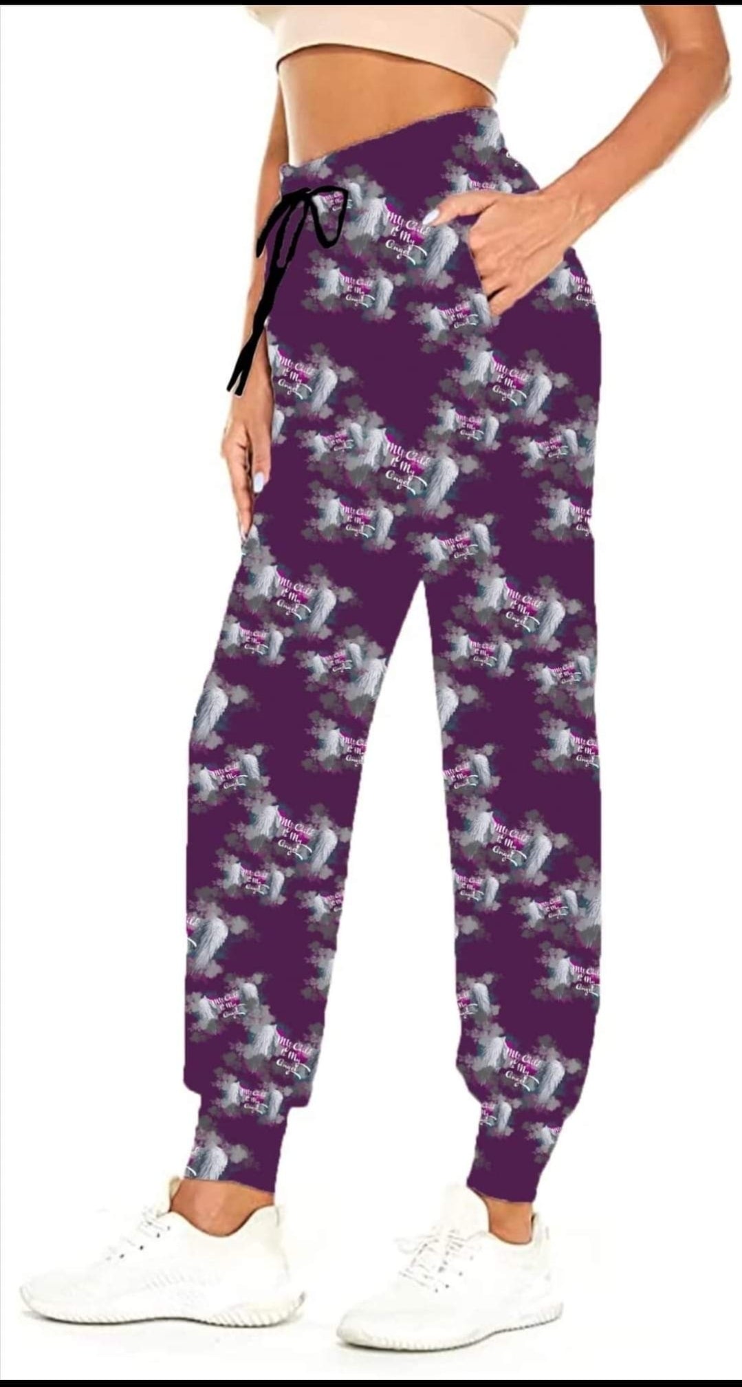 My Child is my angel leggings capris joggers and loungers kids and adults preorder #0707