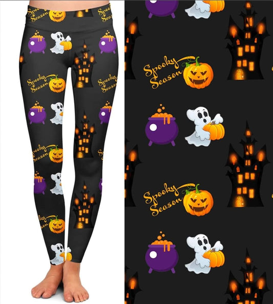 Spooky Season Leggings, Capris, full length loungers, and capri lounge and joggers