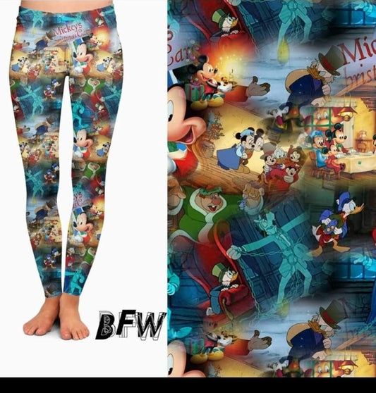 Christmas Carol Leggings, Capris, Full and Capri length loungers and joggers