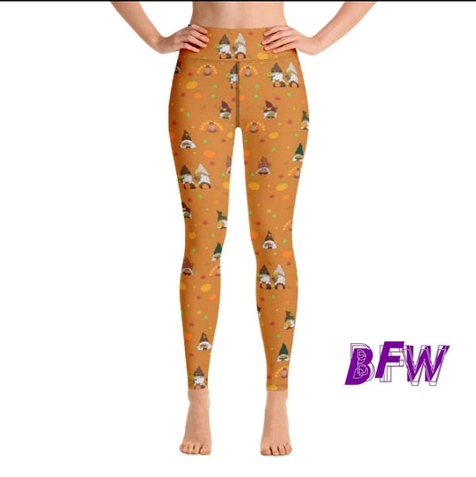 Fall Gnomes leggings, Capris, Full and Capri length loungers and joggers