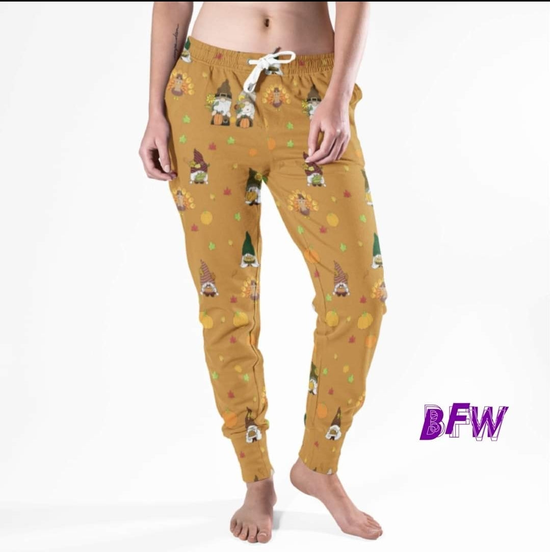 Fall Gnomes leggings, Capris, Full and Capri length loungers and joggers