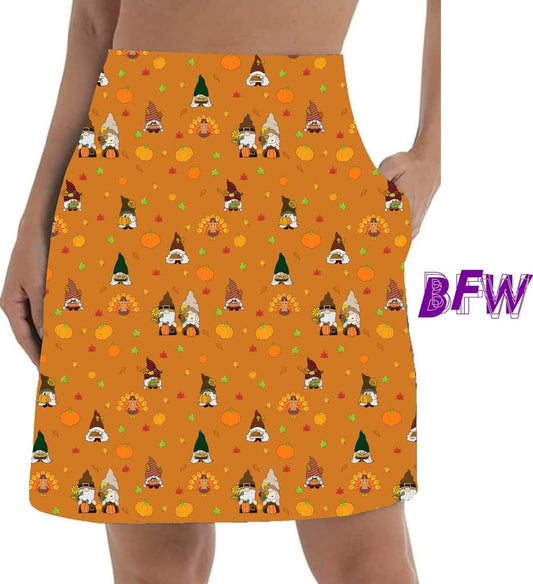 Fall Gnomes Skort