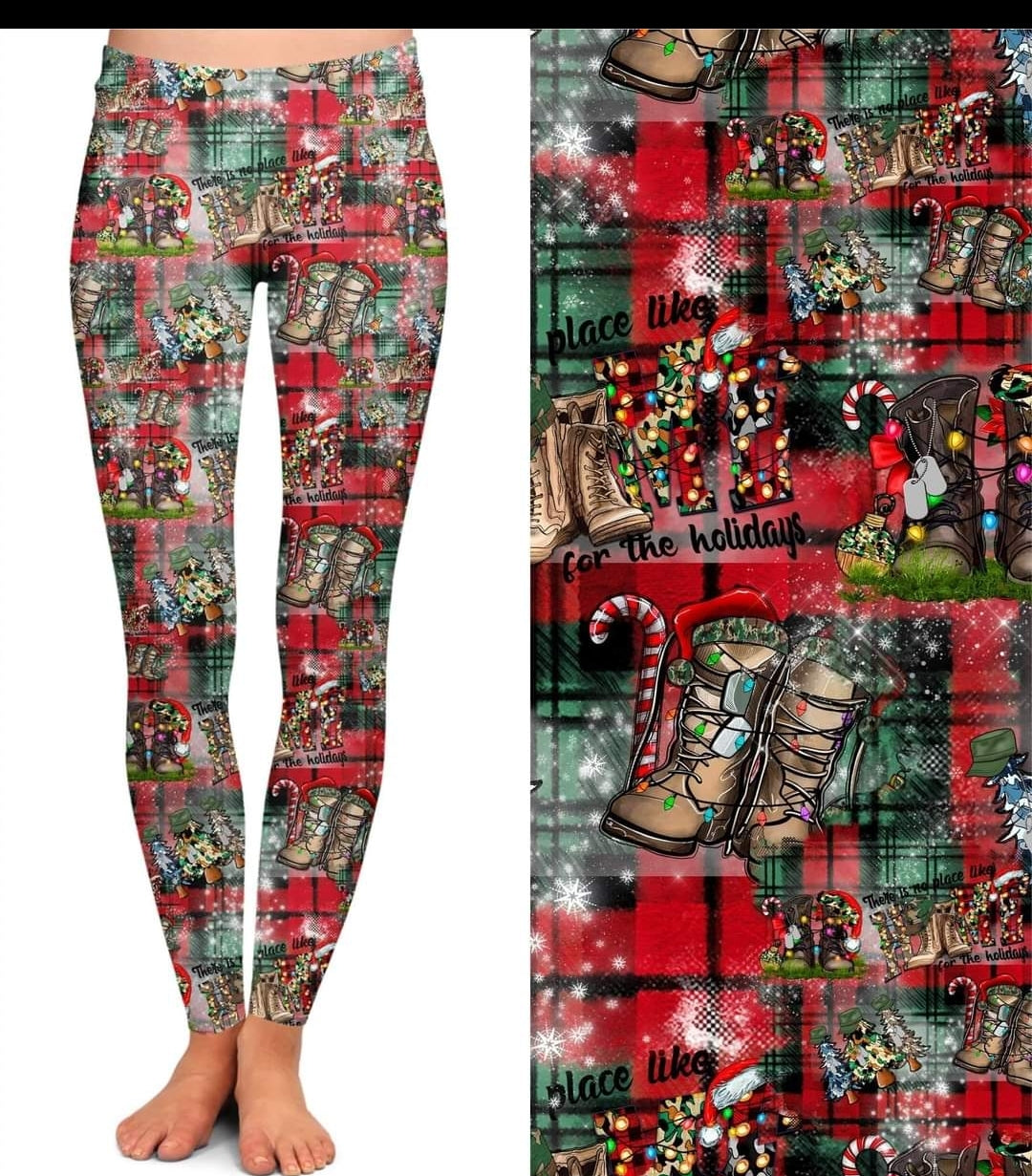 Military Christmas leggings, Capris, Full and Capri length loungers and joggers