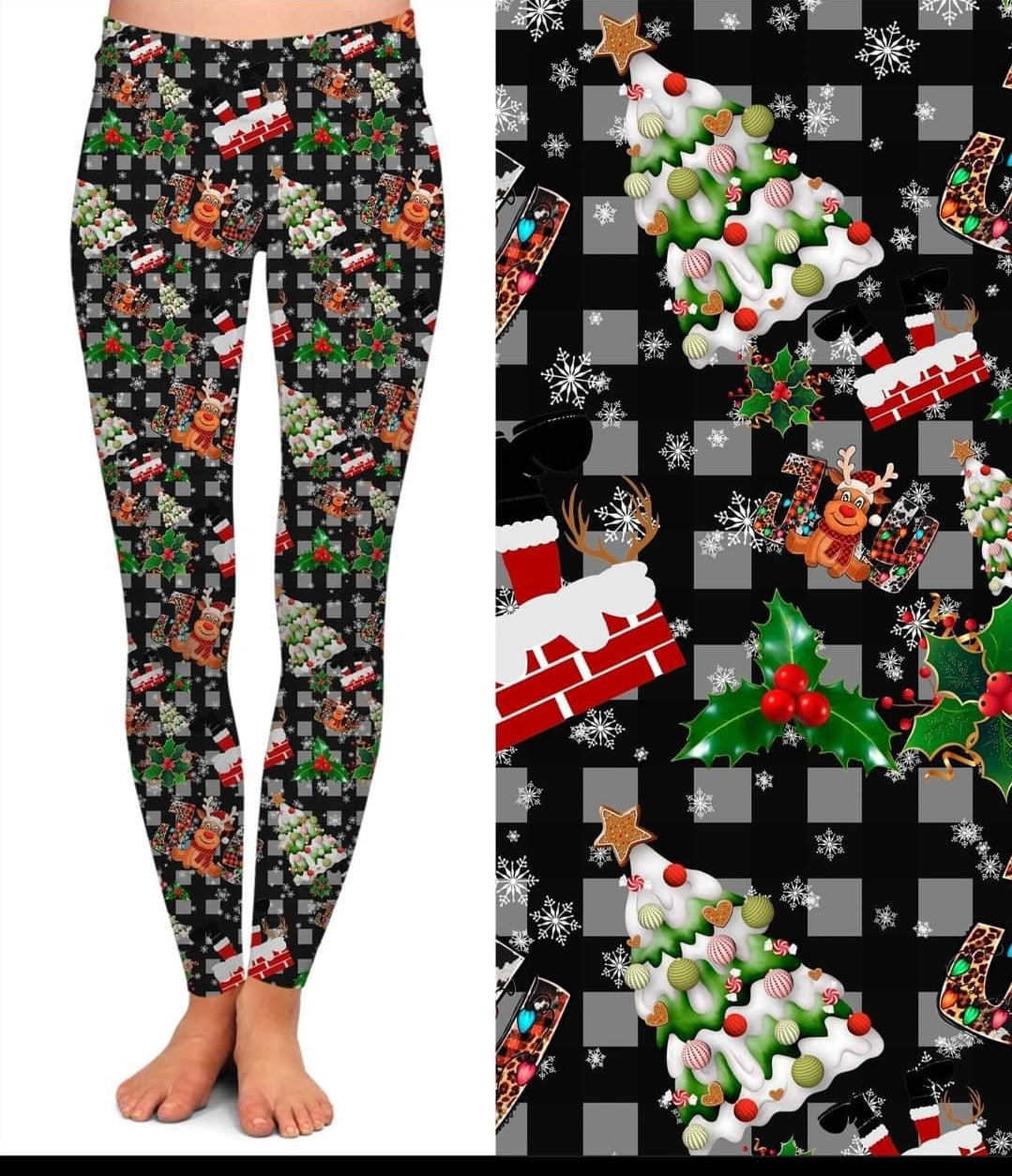 Holly Jolly Leggings and Capris