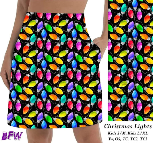 Christmas Lights Skort