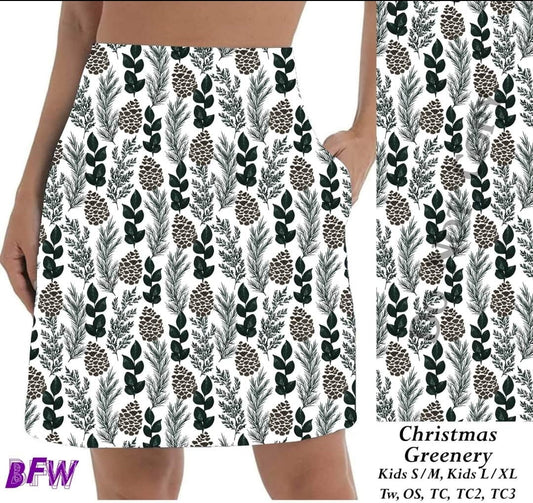 Christmas greenery Skort