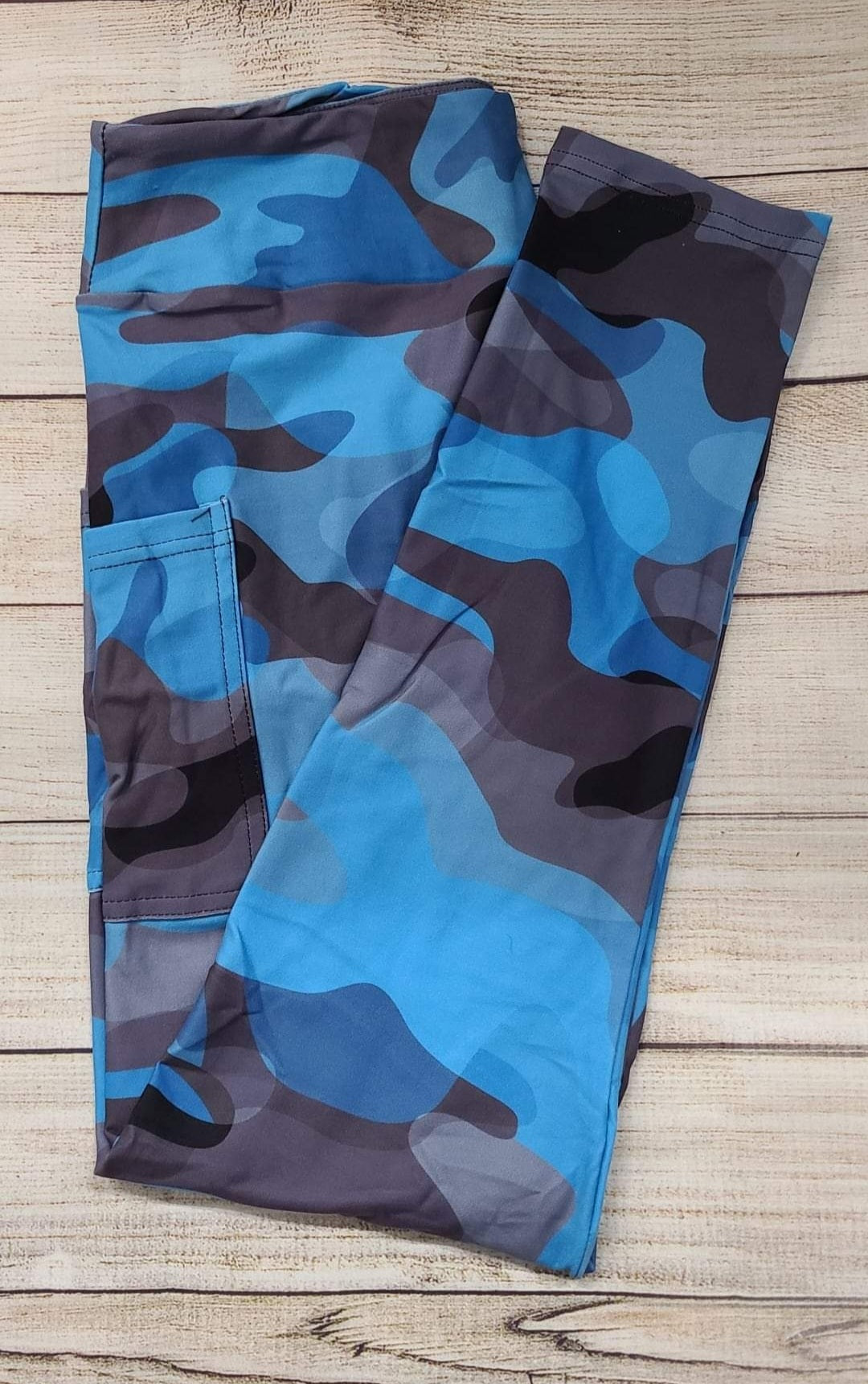 Blue Camo Leggings, Capris, Lounge Pants and Joggers