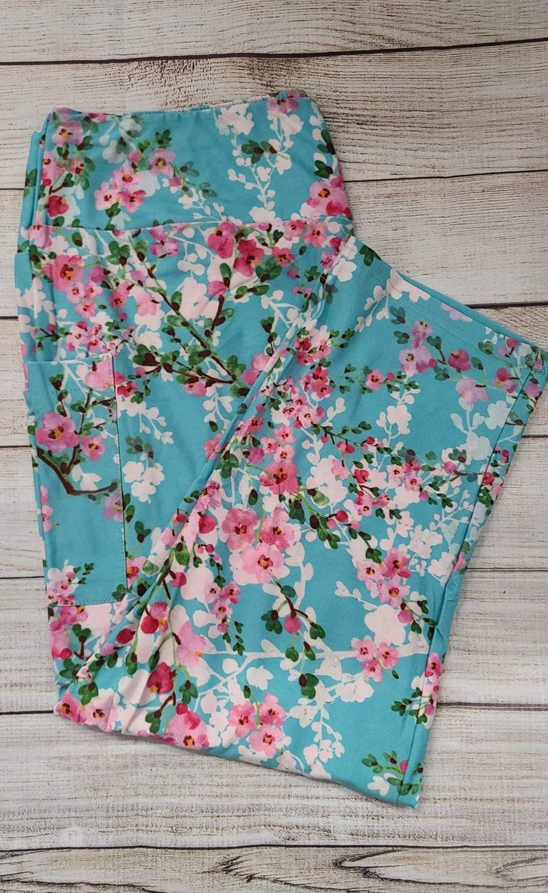 Victorian Floral with pockets leggings and capris