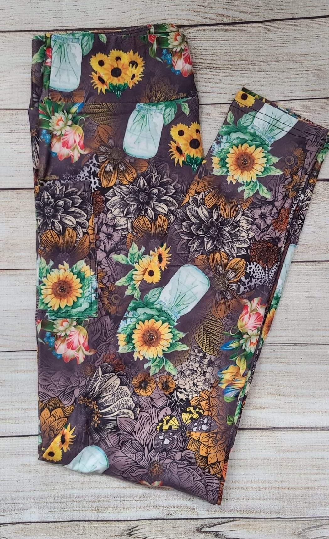 Sunflower Vibes Leggings, Capris, Lounge Pants and Joggers