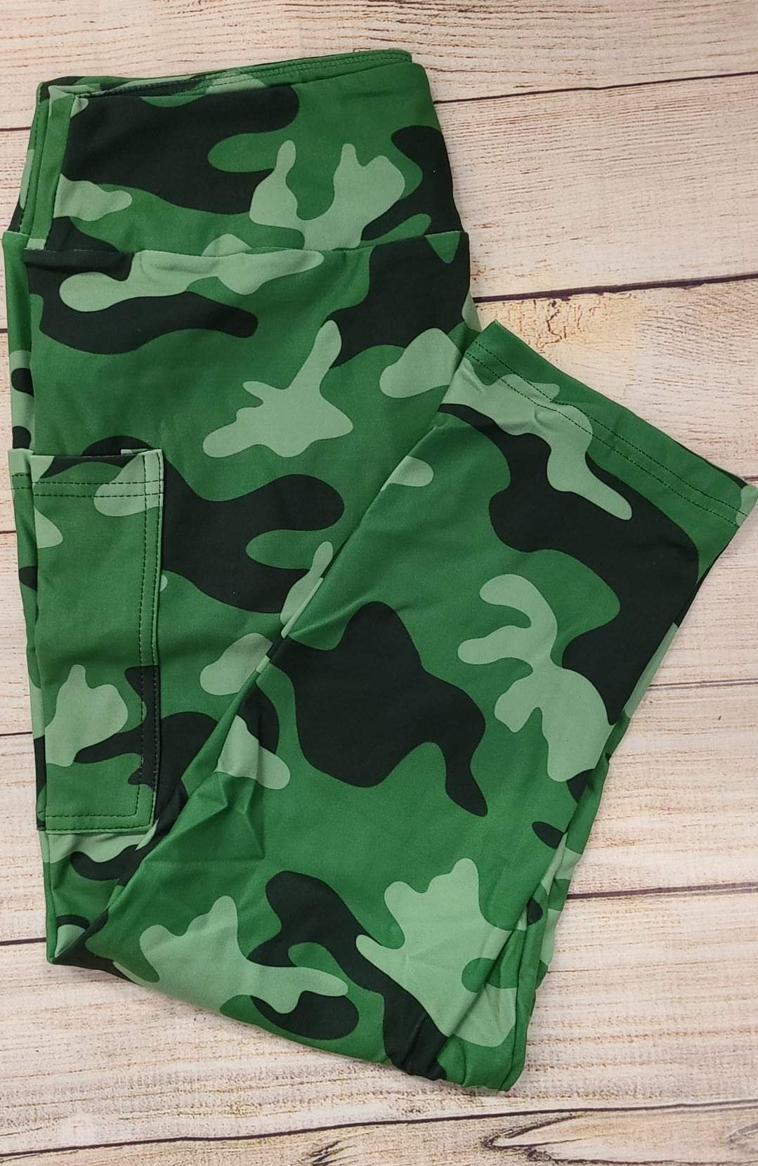 Green Camo Leggings, Capris, Lounge Pants and Joggers