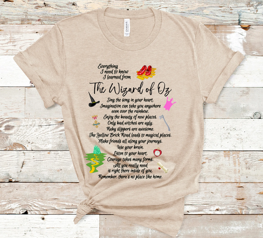 All I needed to know I learned from Oz Tee