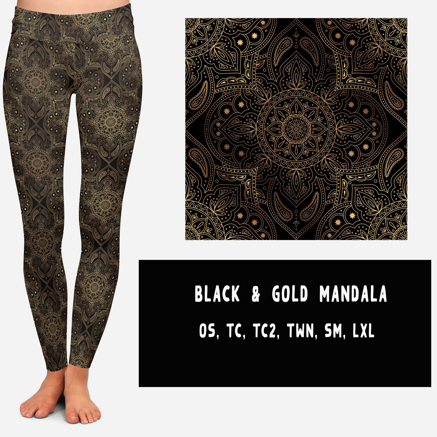 BLACK & GOLD MANDALA