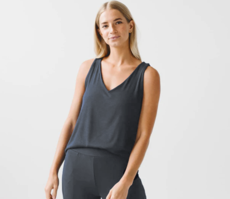 LC RUN- CHARCOAL GREY LOUNGE TANK