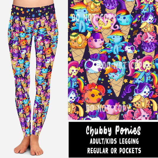 SPRING BASH RUN-CHUBBY PONIES LEGGINGS