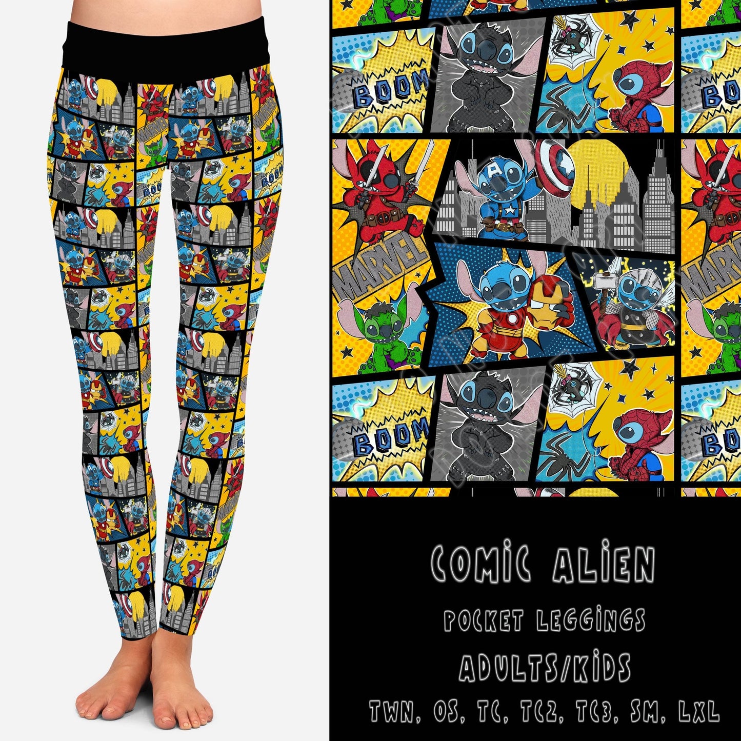 ACR RUN-COMIC ALIEN-LEGGINGS/CAPRI/JOGGER/JOGGER CAPRI