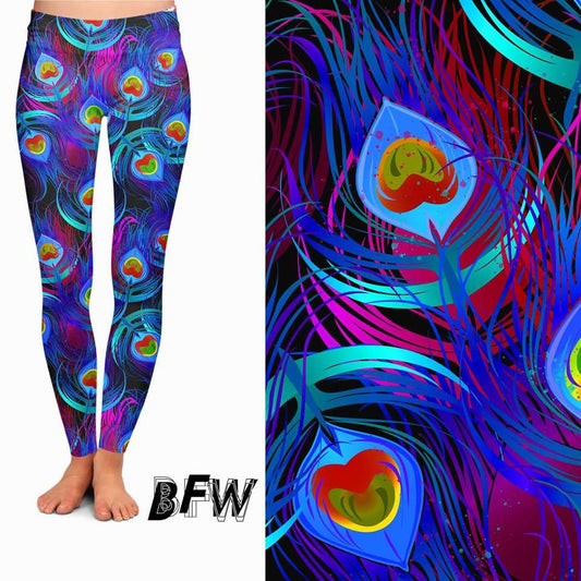 "Peacock" Leggings, Lounge Pants and Joggers
