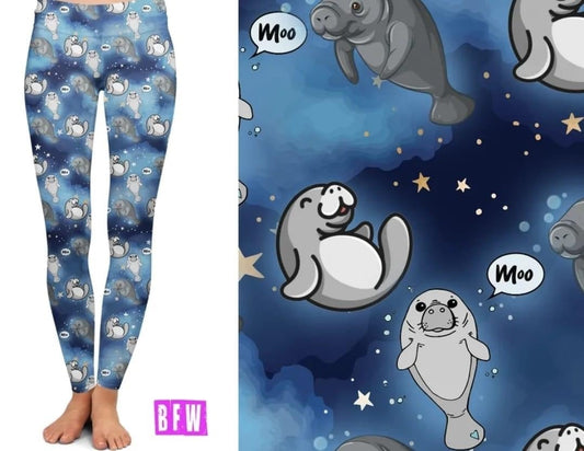 Manatee Leggings, lounge pants, joggers