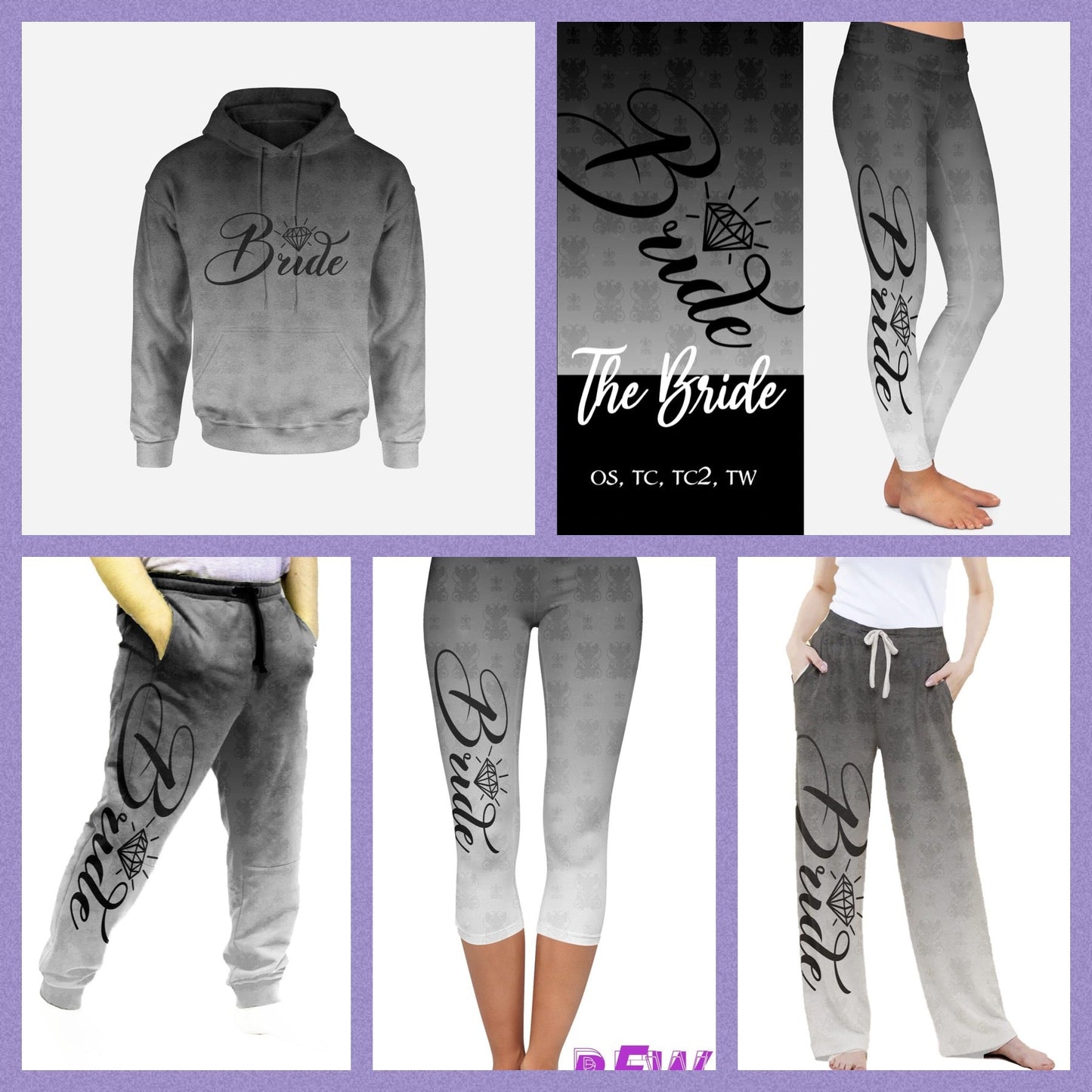 “The Bride” Hoodies, Leggings, Capris, Lounge Pants and Joggers