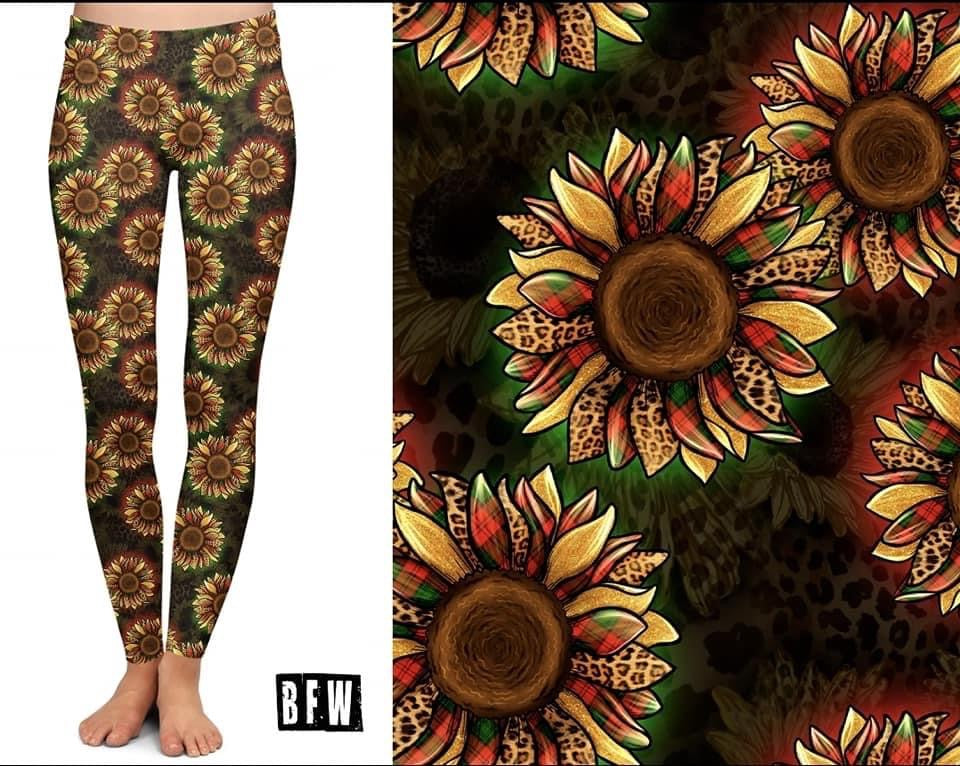 “Holiday Sunflower” Leggings, Lounge Pants and Joggers