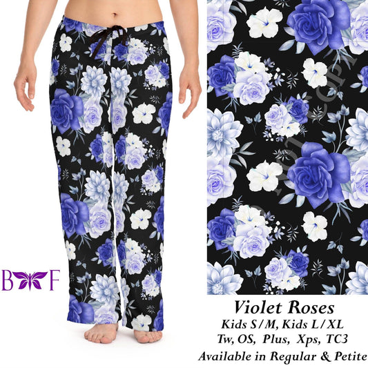 Violet Roses - Leggings, Capri, Full/Capri Length Loungers & Joggers