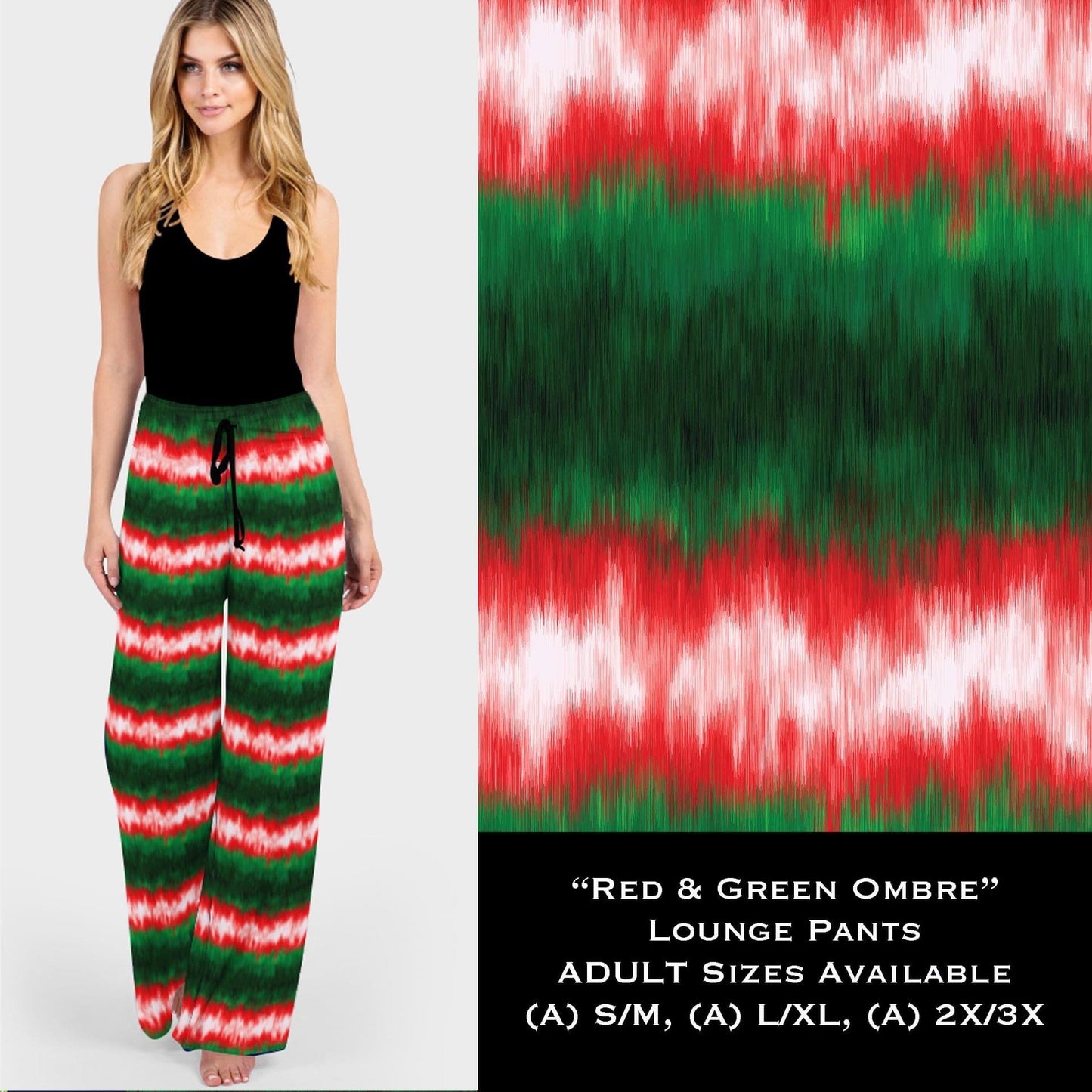 Red & Green Ombre Lounge Pants