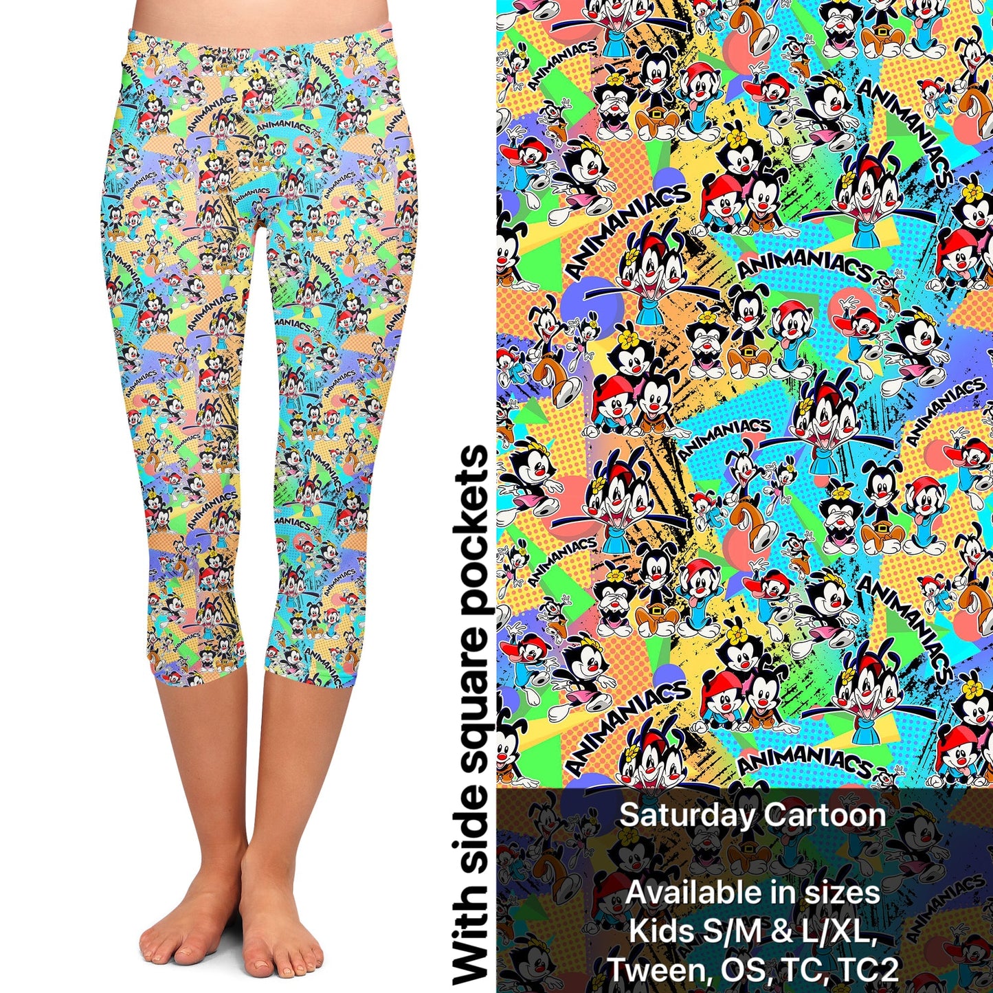 Saturday Cartoons leggings joggers capri or shorts