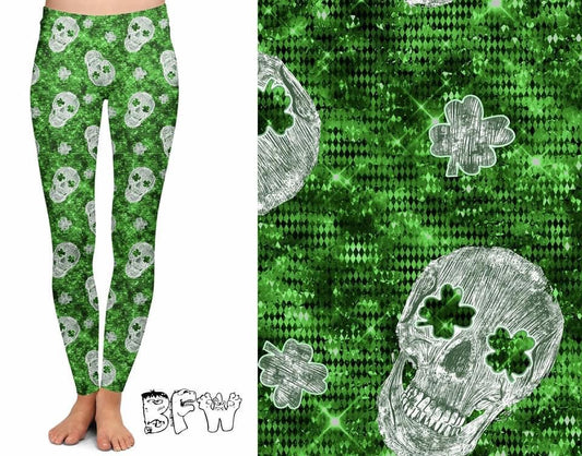 “Lucky Skull” Leggings, lounge pants, joggers