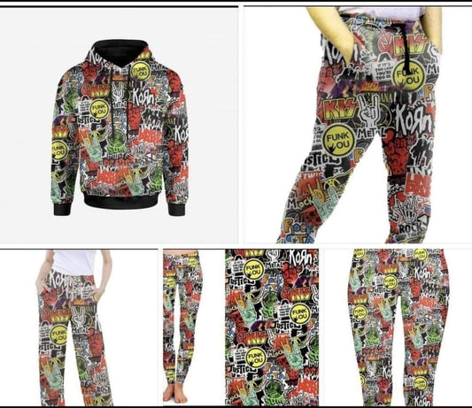 “Rock n Roll” Hoodies, Leggings, Capris, Lounge Pants and Joggers