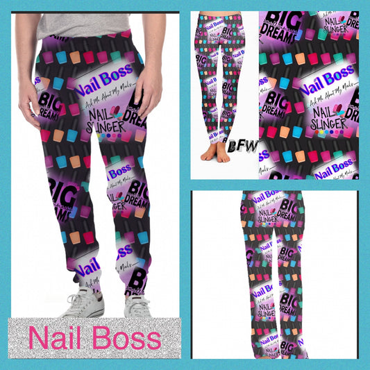 "Nail Boss" Leggings, Lounge Pants and Joggers