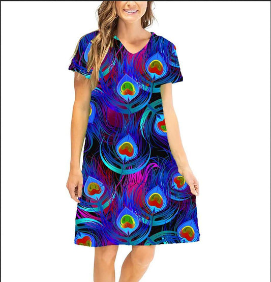 "Peacock" Custom Nightgown