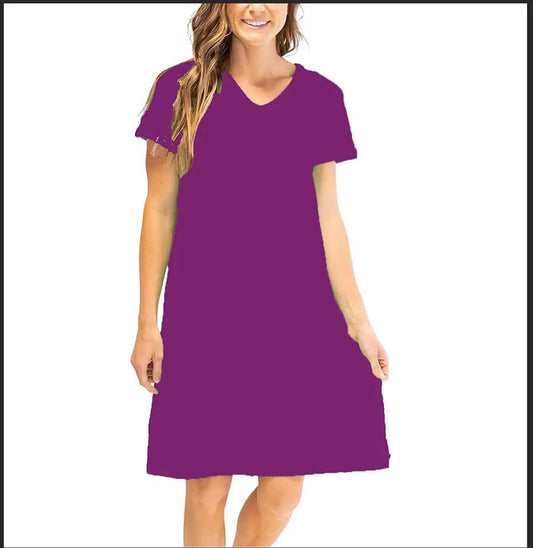 Solid Purple Custom Nightgown