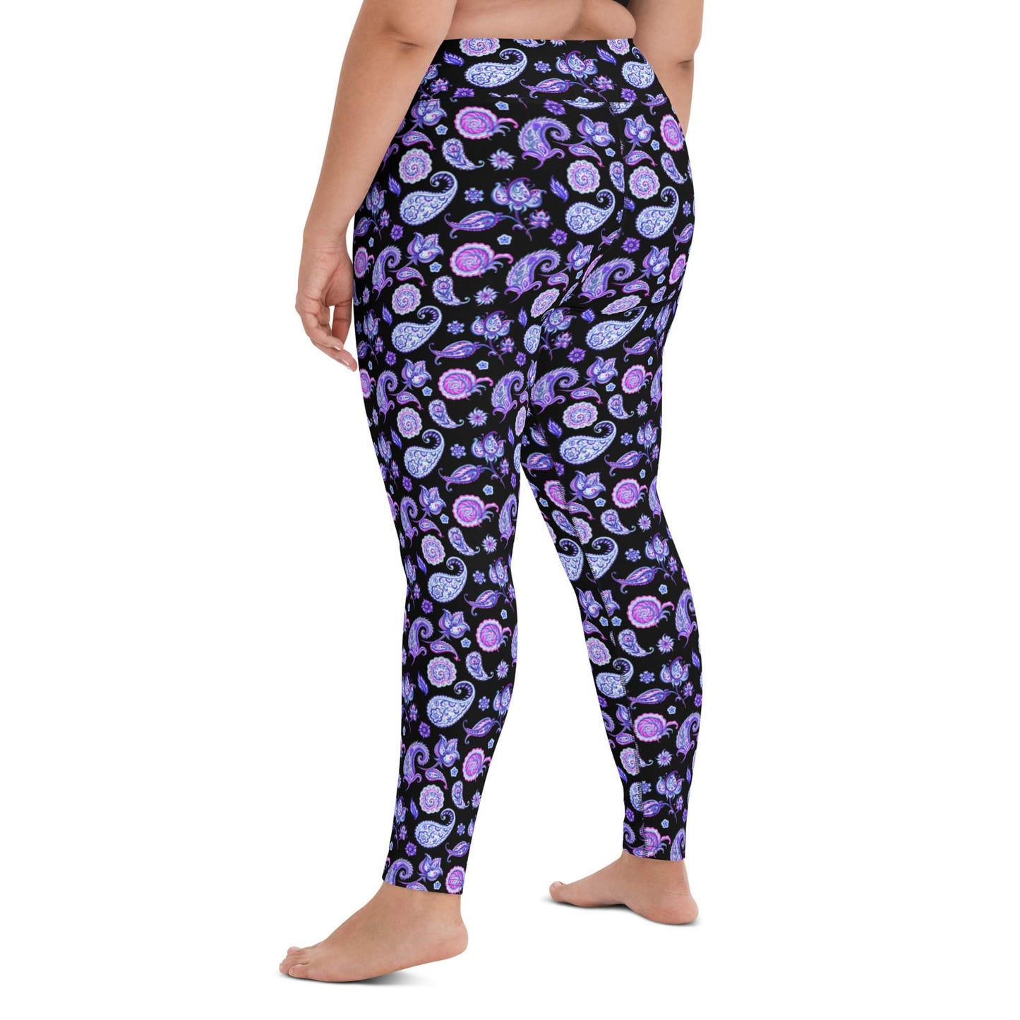 PURPLE PAISLEY legging jogger or capri