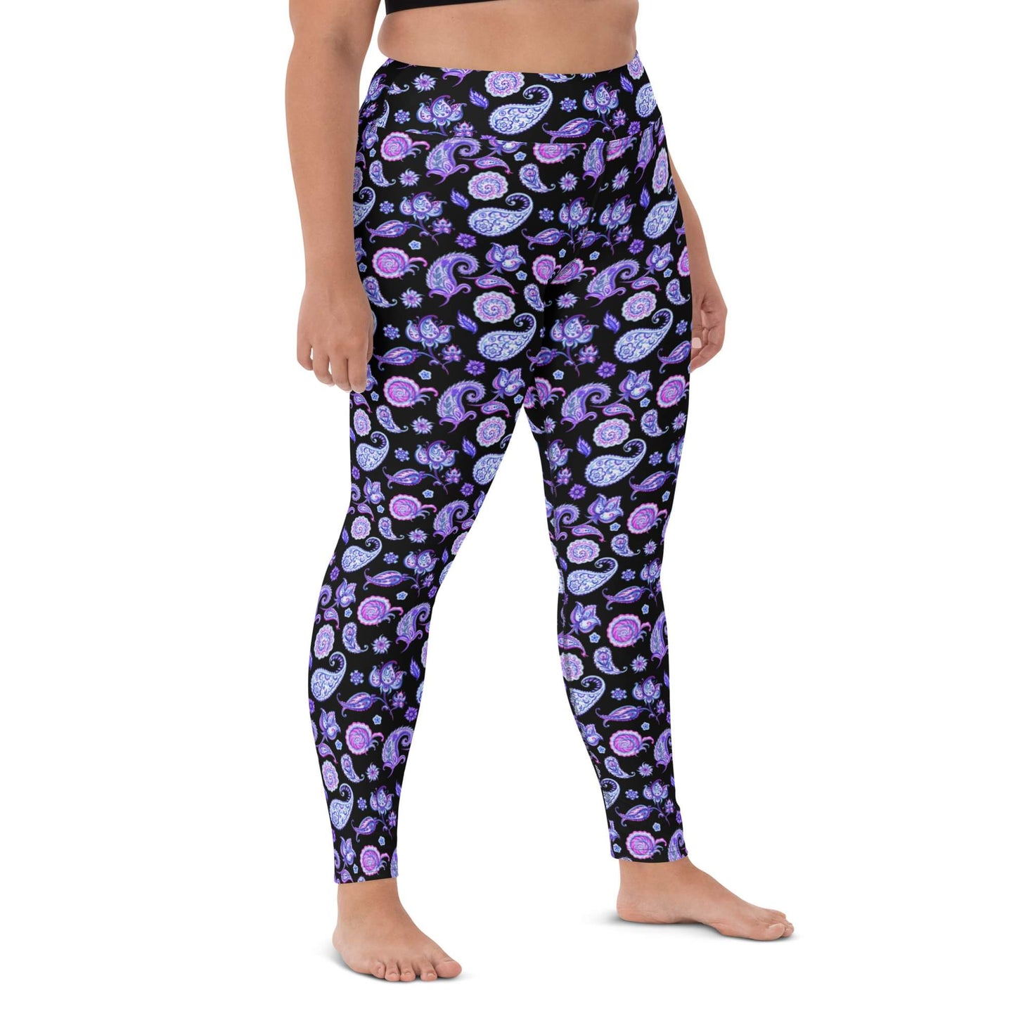 PURPLE PAISLEY legging jogger or capri