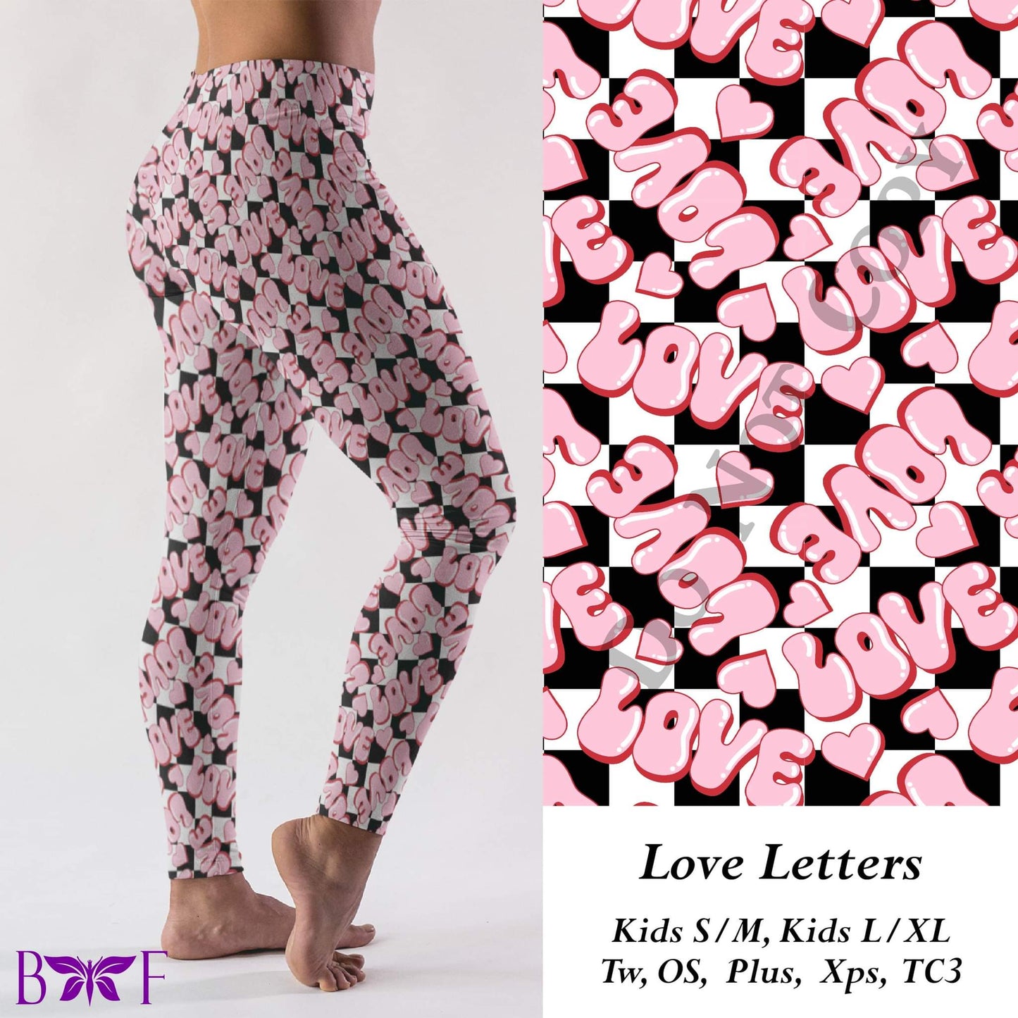 Love letters leggings with pockets